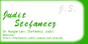 judit stefanecz business card